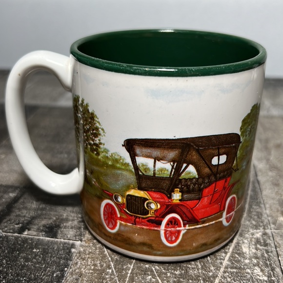 Vintage 1993 Flowers Inc. Antique Cars Mug Made in Korea - Picture 3 of 5